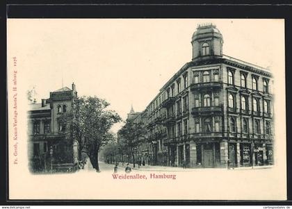 AK Hamburg-Eimsbüttel, Blick zur Weidenallee