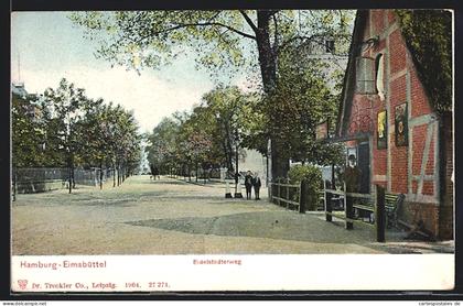 AK Hamburg-Eimsbüttel, Sicht in den Eidelstedter Weg
