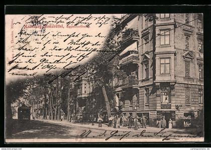 AK Hamburg-Eimsbüttel, Strasse Eppendorferweg mit Geschäften