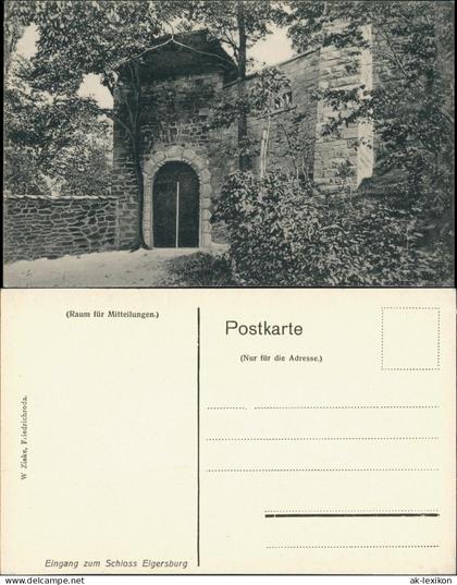 Ansichtskarte Elgersburg Schloss Elgersburg - eingang 1912