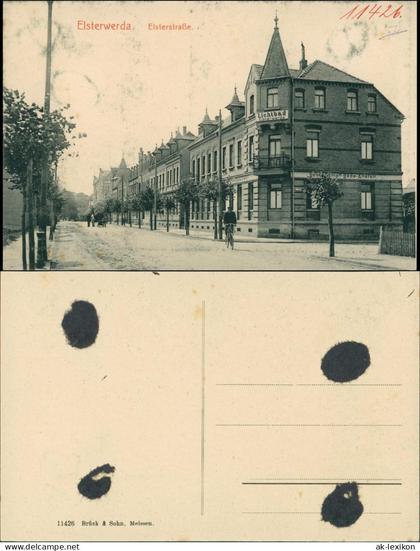 Ansichtskarte Elsterwerda Wikow Elsterstraße - Lichtbad 1913