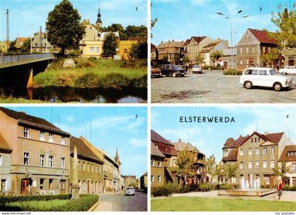 Elsterwerda Brandenburg Elster Fluss Marktplatz Postmeilensaeule Hauptstrasse Br
