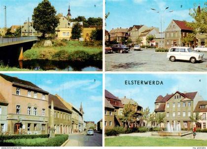 Elsterwerda Brandenburg Elster Markt Postmeilensaeule Hauptstrasse Brunnen Stras