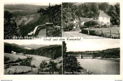 Ennepetal Voerde Blick vom Hohenstein Ahlhausen Kraftwerk bei Burg Enneppe Talsp