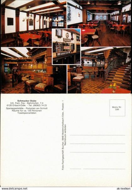 Erbach (Odenwald) Schmucker Stube Inh. Fam. Fey Bahnhofstrasse  1970