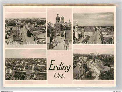 Erding Bayern Gesamtansicht Marktplatz Kirche