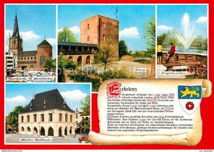 Erkelenz Kirche St. Lambertus Burg Ziegelweiher Rathaus
