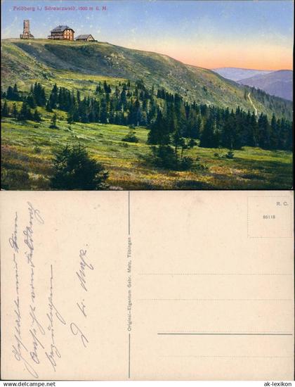Ansichtskarte Feldberg (Schwarzwald) Feldberg (1500m) Schwarzwald 1914