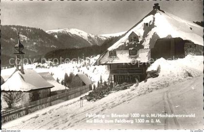 Baerental Feldberg Ortspartie im Winter Feldberg