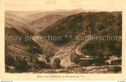 Feldberg Schwarzwald Blick vom Feldberg ins Brandenberger Tal