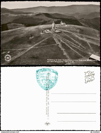 Feldberg (Schwarzwald) Luftbild Feldberg (1500m) Schwarzwald 1962