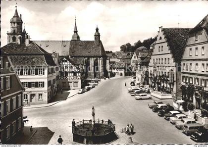 Feuchtwangen Marktplatz Brunnen Romantische Strasse