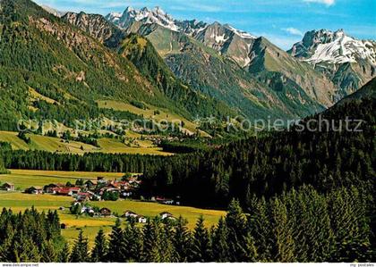 Langenwang Fischen Gesamtansicht mit Alpenpanorama