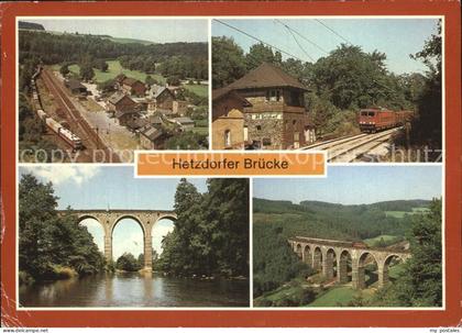 Hetzdorf Floeha Bahnhof Blockstelle Bruecke Blick von der Bastei