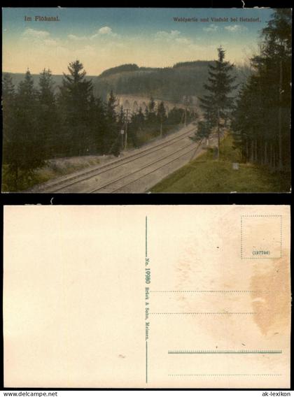 Hetzdorf-Flöha Sachsen Waldpartie und Viadukt bei Hetzdorf 1915  1.WK Feldpost