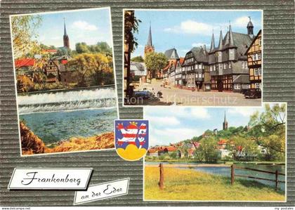 Frankenberg  Eder Hessen Eder Fachwerkhaus Marktplatz Kirche Wehr Stadtpanorama