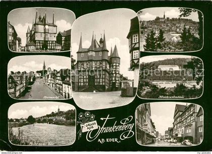 Frankenberg Eder Rathaus Obermarkt Eder Stadtpanorama Kreiskrankenhaus Neustaedt