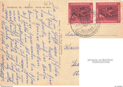 Hoechst Hoechst Frankfurt Main Mainpartie Kirche Turm