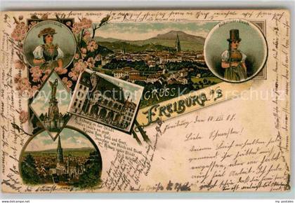 Freiburg Breisgau Volkstracht Elzach Siegesdenkmal Volkstracht Gutach Muenster