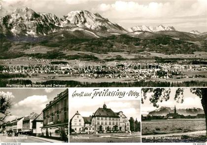Freilassing Staufen Zwiese Hauptstrasse Schulhaus Untersberg