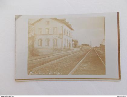CARTE POSTALE ANCIENNE POST CARD CPA PHOTO FOTO FREINSHEIM LA GARE GERMAN BAHNHOF