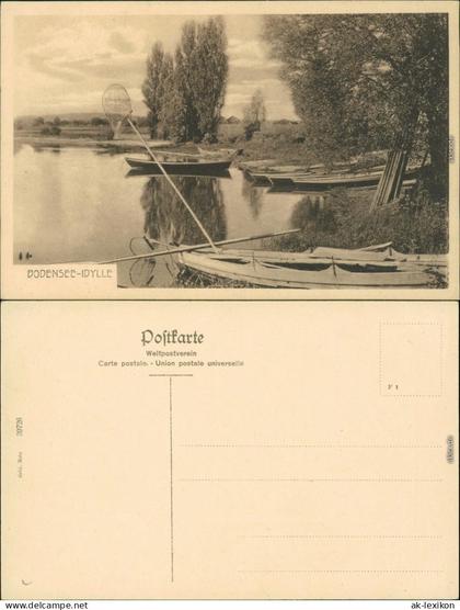Ansichtskarte Friedrichshafen Fischerboote am See