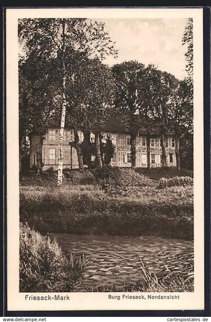 AK Friesack /Mark, Nordansicht der Burg Friesack