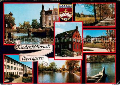 Fuerstenfeldbruck Motive Innenstadt Bruecke Parkanlagen Rathaus Partie am Wasser