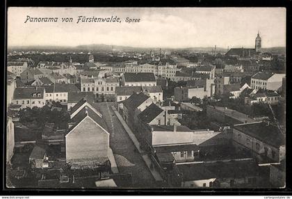 AK Fürstenwalde, Ortsansicht aus der Vogelschau