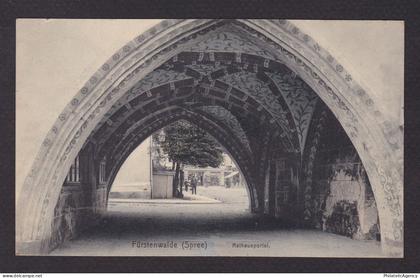 GERMANY 1910, Vintage postcard, Fürstenwalde, Spree, sent to Denmark