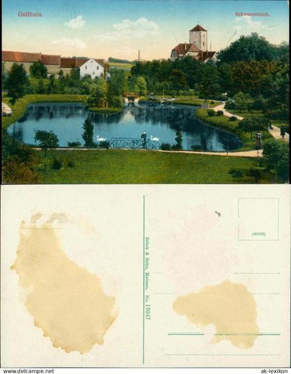 Ansichtskarte Geithain Schwanenteich c1915