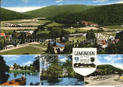 Gemuenden Main Panorama Mainpartie Strasse