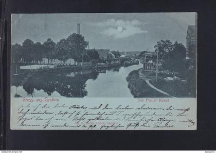 Dt. Reich AK Genthin bei Nacht 1899