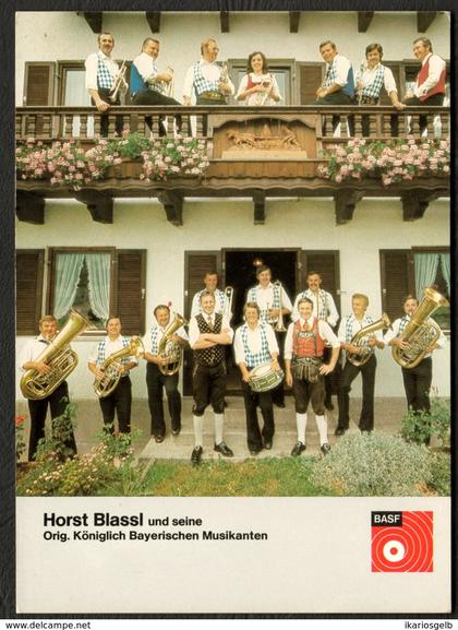 GERETSRIED 1962 " Horst Blassl und seine Original königlich bayrischen Musikanten " Reklamekarte