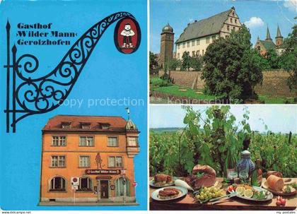 Gerolzhofen Gasthof Wilder Mann Festtafel Park