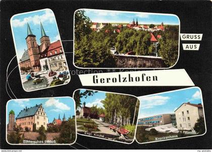 Gerolzhofen Kirche Stadtpanorama Schloss Krankenhaus