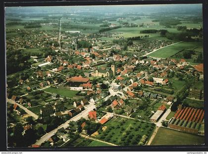 AK Gescher in Westfalen, Gesamtansicht der Glockenstadt vom Flugzeug aus