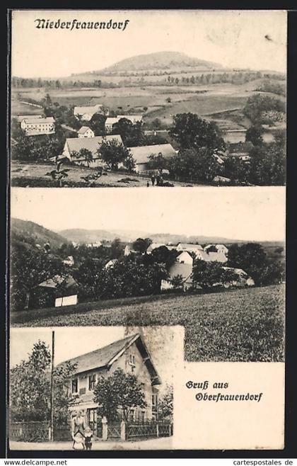 AK Frauendorf / Glashütte, Gasthaus Oberfrauendorf, Niederfrauendorf, Teilansicht