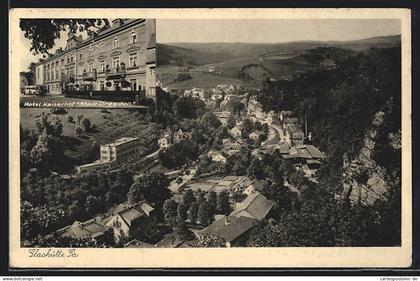AK Glashütte /Sa., Hotel Kaiserhof Stadt Dresden, Panorama