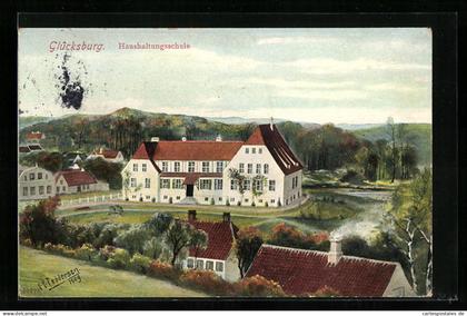 AK Glücksburg, Haushaltungsschule mit Park