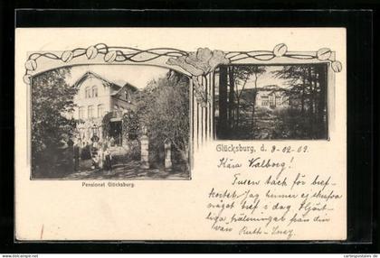 AK Glücksburg, Pensionat mit Garten