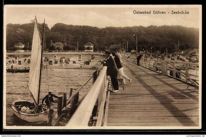 AK Göhren / Ostseebad, Seebrücke