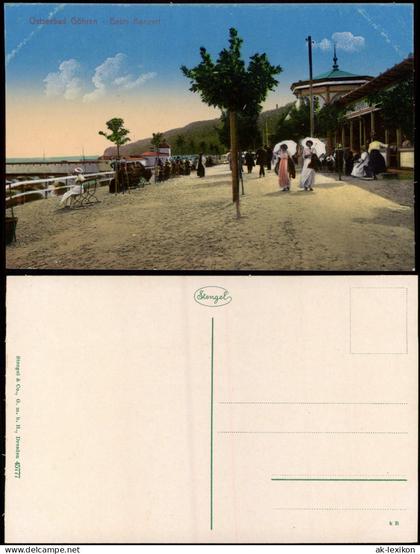 Ansichtskarte Göhren (Rügen) Promenade, beim Konzert 1914
