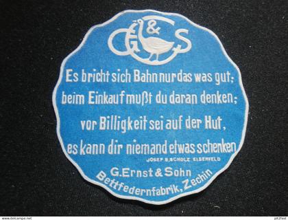 Bettfedern-Fabrik Zechin b. Golzow ,alte Reklamemarke , Siegelmarke !!