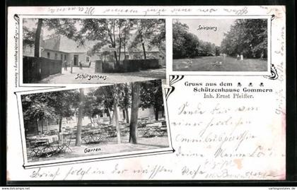 AK Gommern, Schützenhaus, Spielplatz, Garten