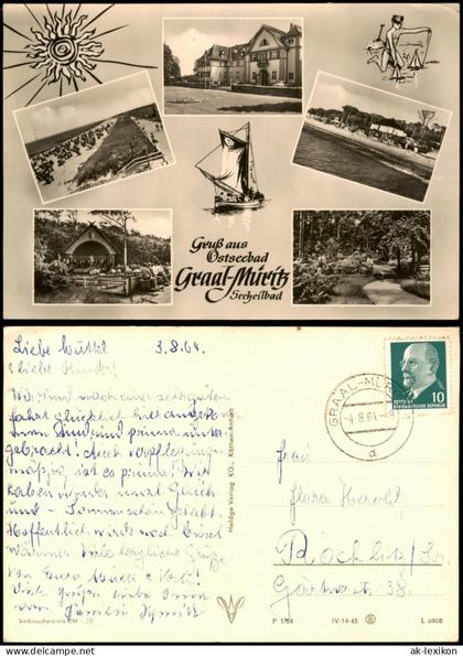 Ansichtskarte Graal-Müritz Mehrbildkarte Ostseebad Graal-Müritz 1964