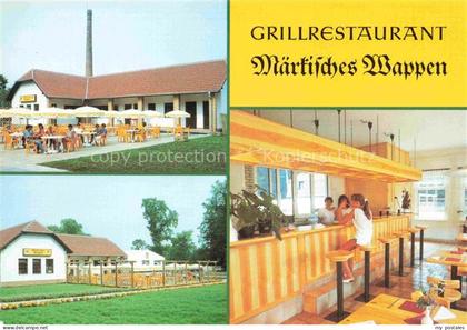 Dannenwalde Gransee Grillrestaurant Maerkisches Wappen Gastraum Theke Gartenterr