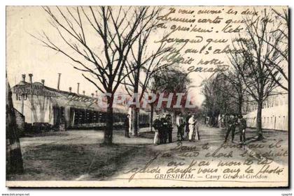 CPA Griesheim Camp Generale Girodom Militaria