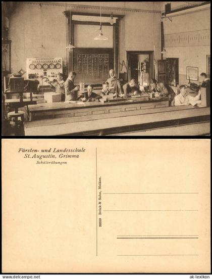 Grimma Fürsten- und Landesschule St. Augustin Klassenzimmer 1923