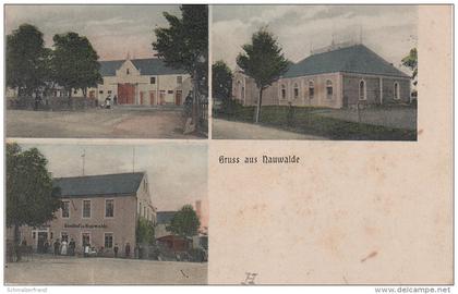 AK Gruss Nauwalde Gröditz Stempel Gasthof bei Zeithain Grossenhain Riesa Röderaue Prösen Elsterwerda Mühlberg Zabeltitz